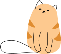 Peaceful cat illustration