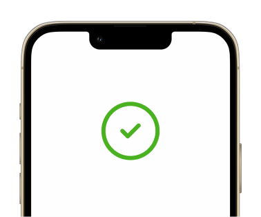 Phone with checkmark illustration